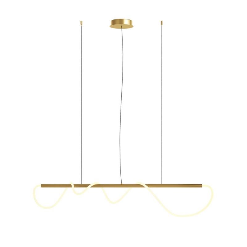 Lampa wisząca Maytoni Tau mosiężno-złota wym: 150 x 18 x 140 cm wbudowany LED 30W 1 szt.