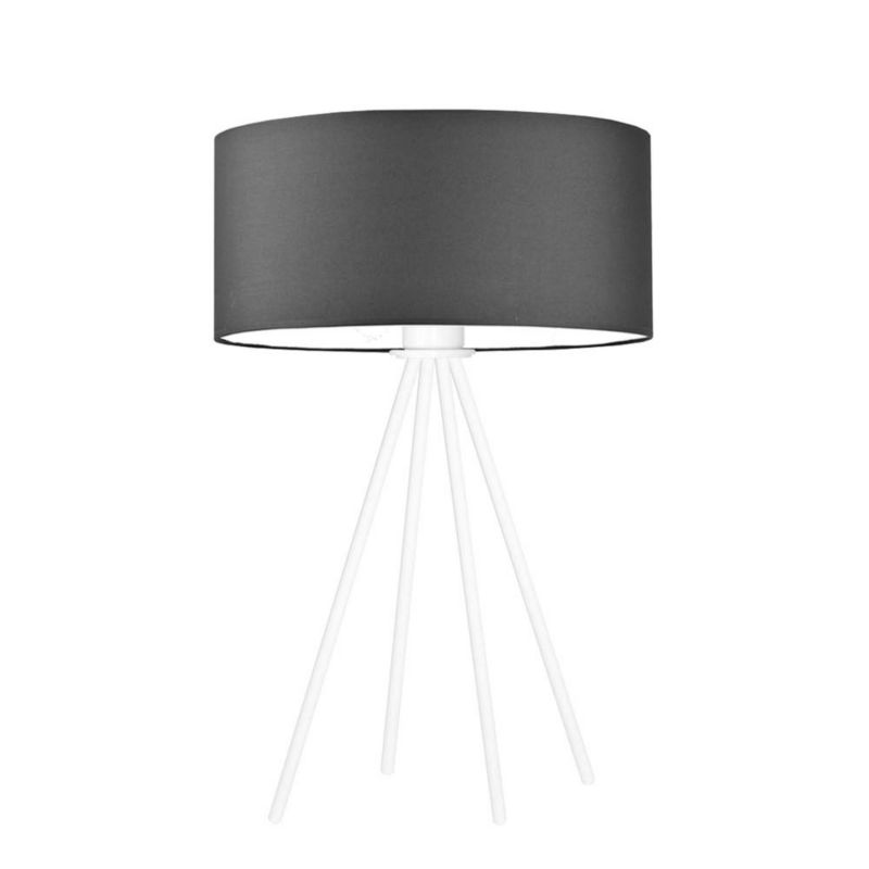 Lampka Nocna Volta Light Factory Solaris Abażur Biały/Grafitowy 1xE27 1szt.