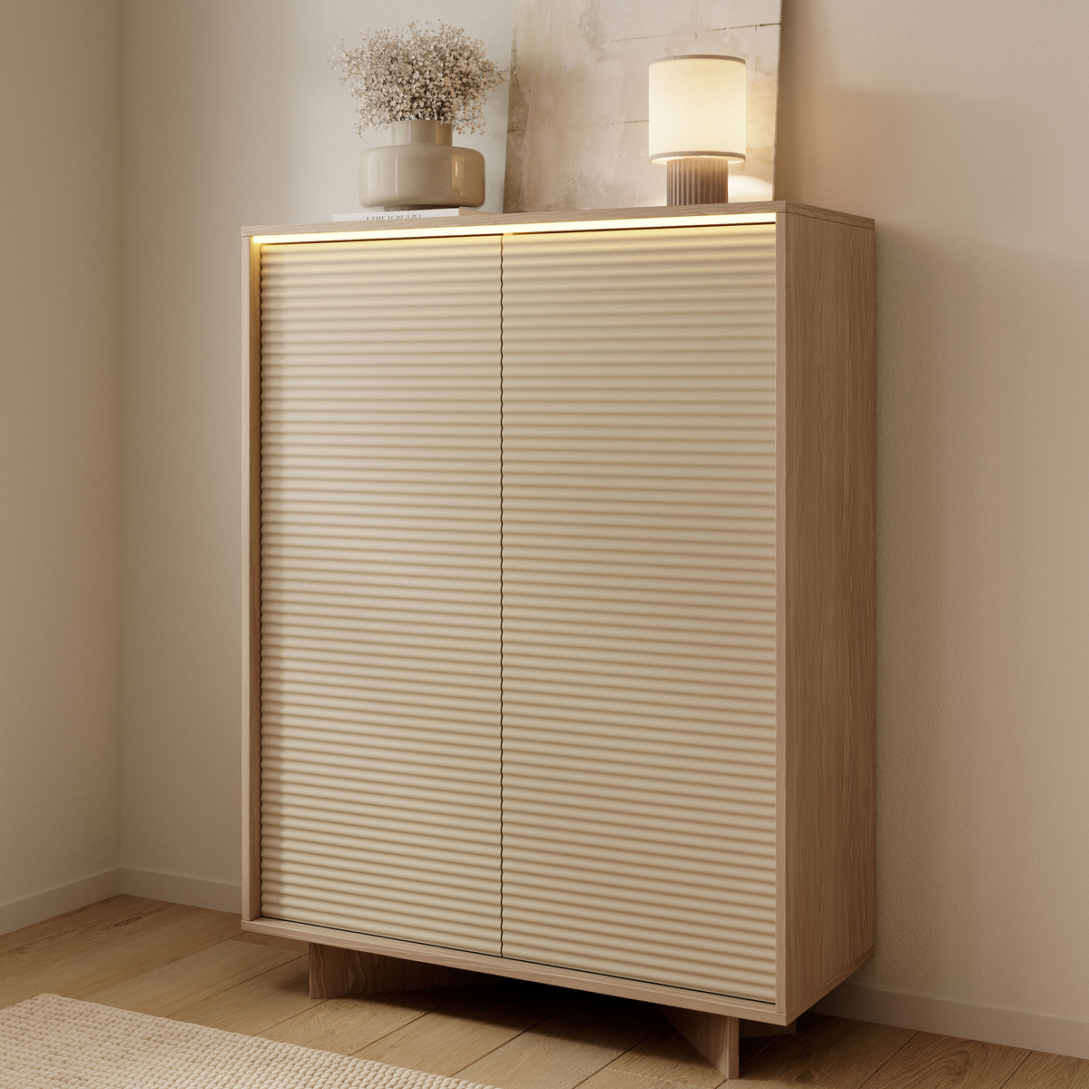 Komoda dwudrzwiowa 104 cm do salonu SARI bolivar naturalny