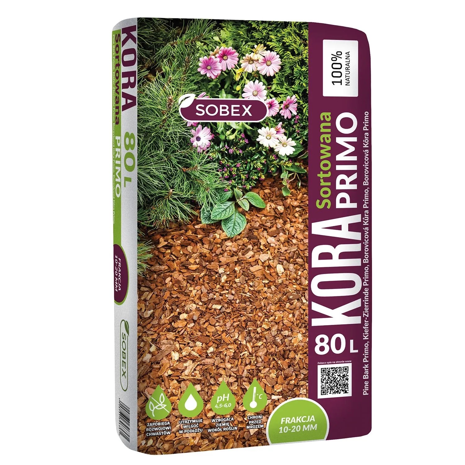 Kora ogrodowa sosnowa frakcja 1-2 cm - 80 l