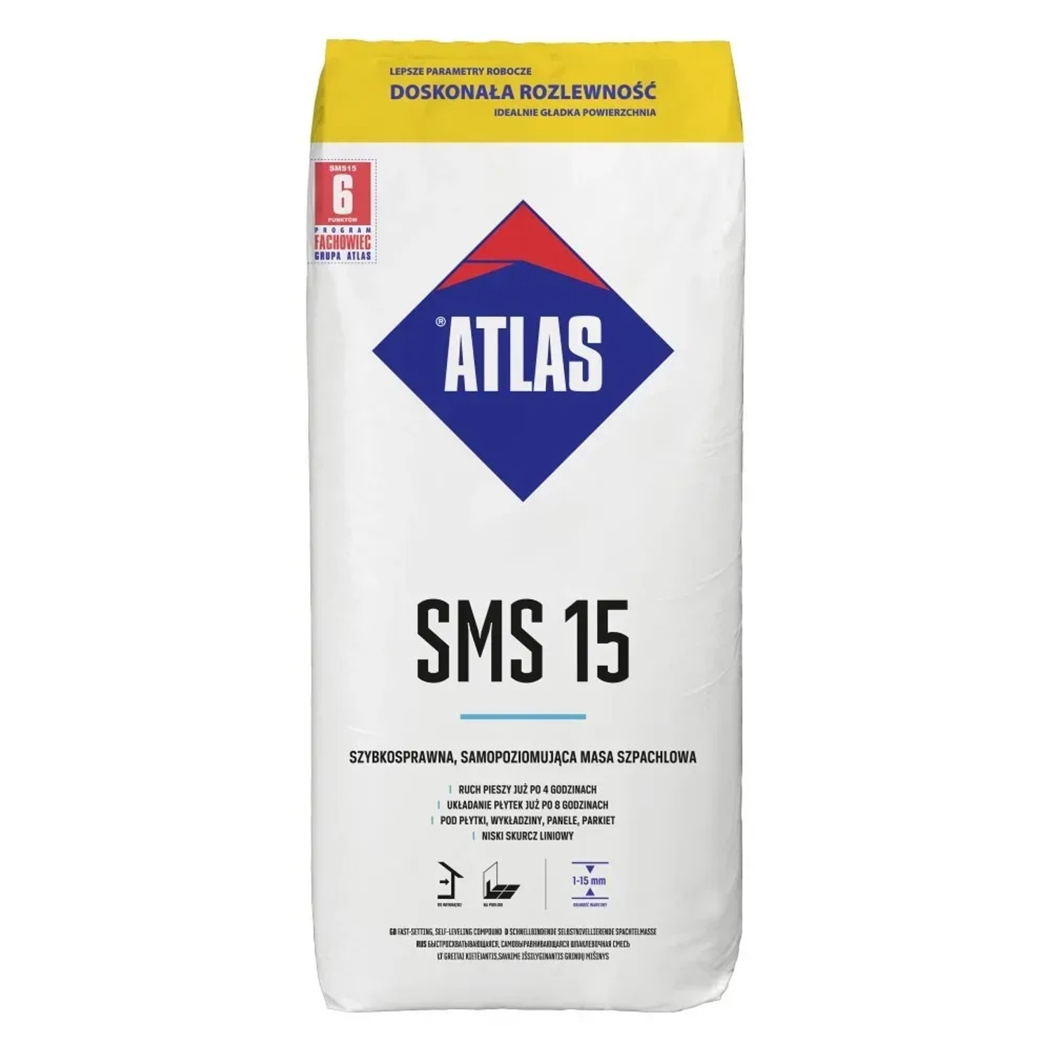 Atlas Samopoziomująca masa szpachlowa SMS15 25kg