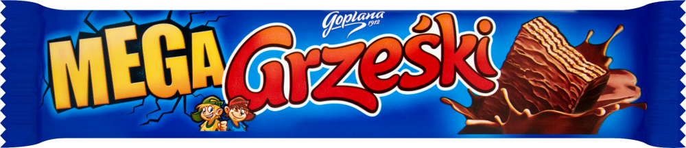 Wafelki Grześki Mega, w czekoladzie, kakaowy, 48g