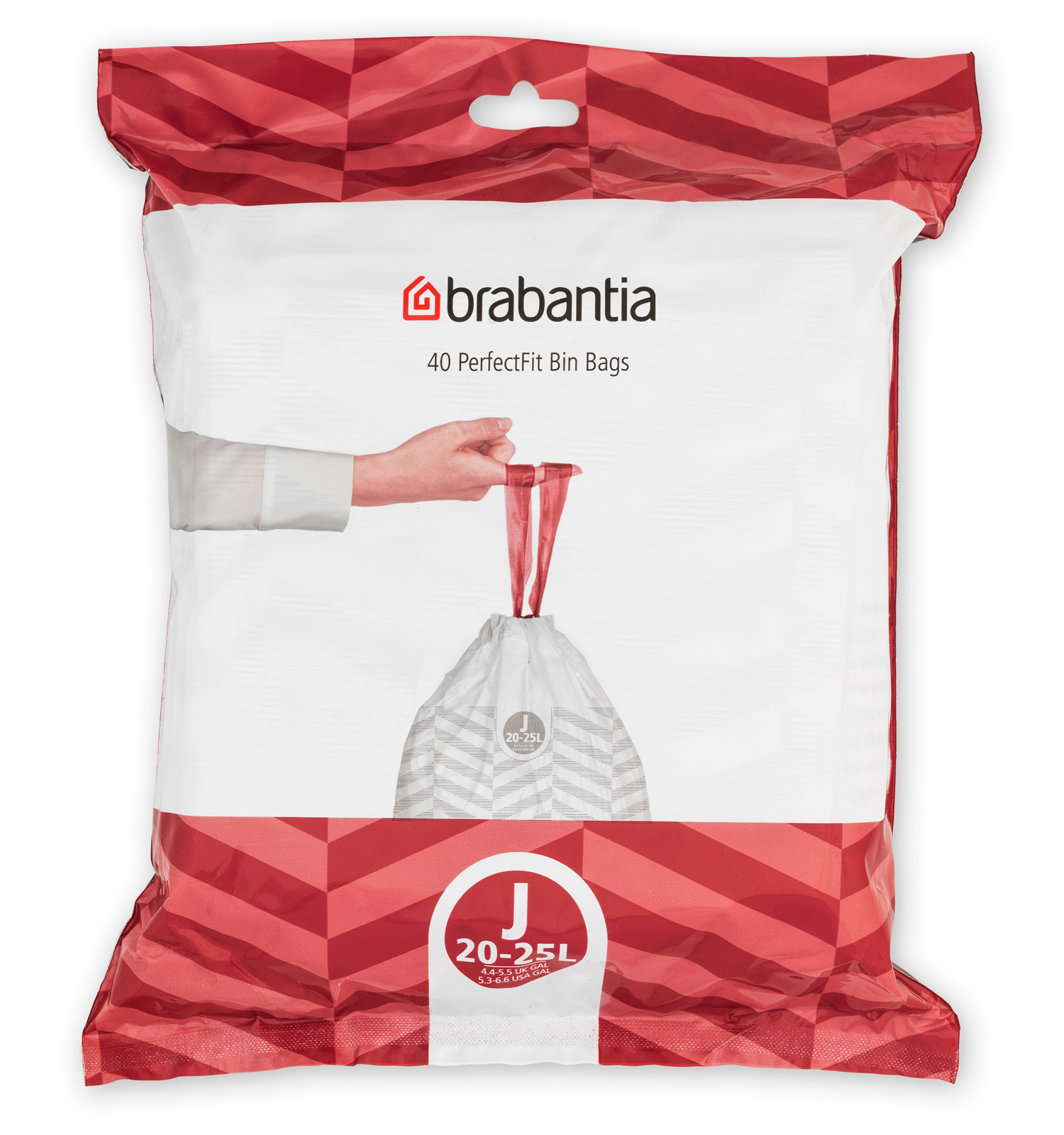 Brabantia PerfectFit worki na śmieci 25 l (40 szt) biały 115608 - Wysyłka w 24h