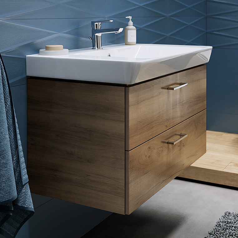 Cersanit Mille SET B349 umywalka z szafką Lara 80 cm orzech S801-339-DSM - Wysyłka w 24h