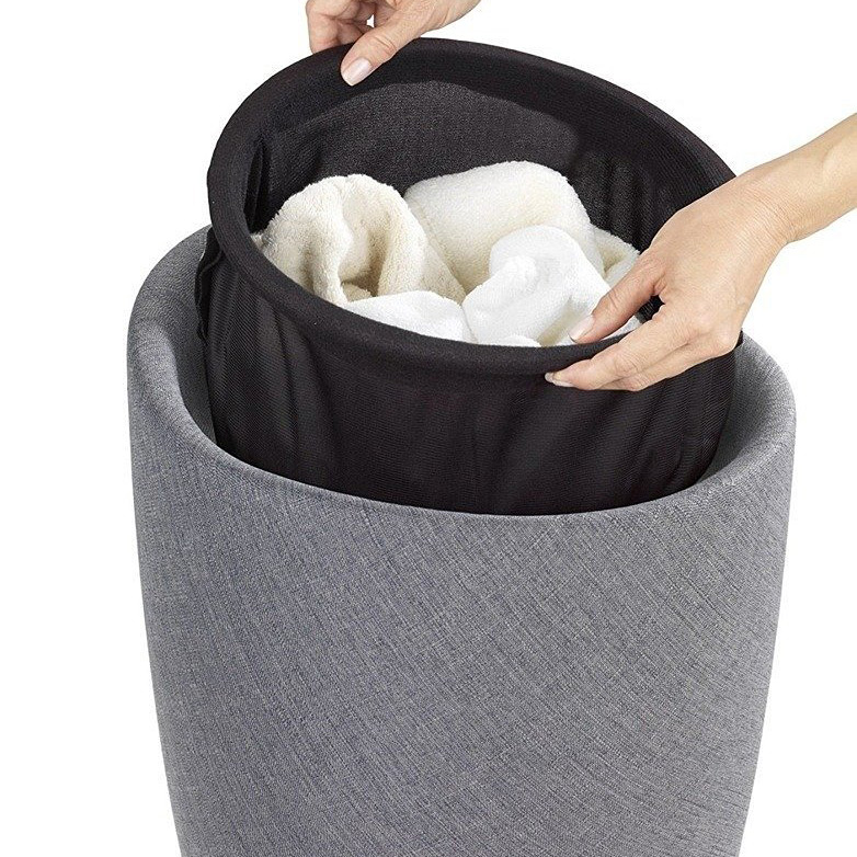 Wenko Candy kosz na pranie 2w1 stojący szary 25625100