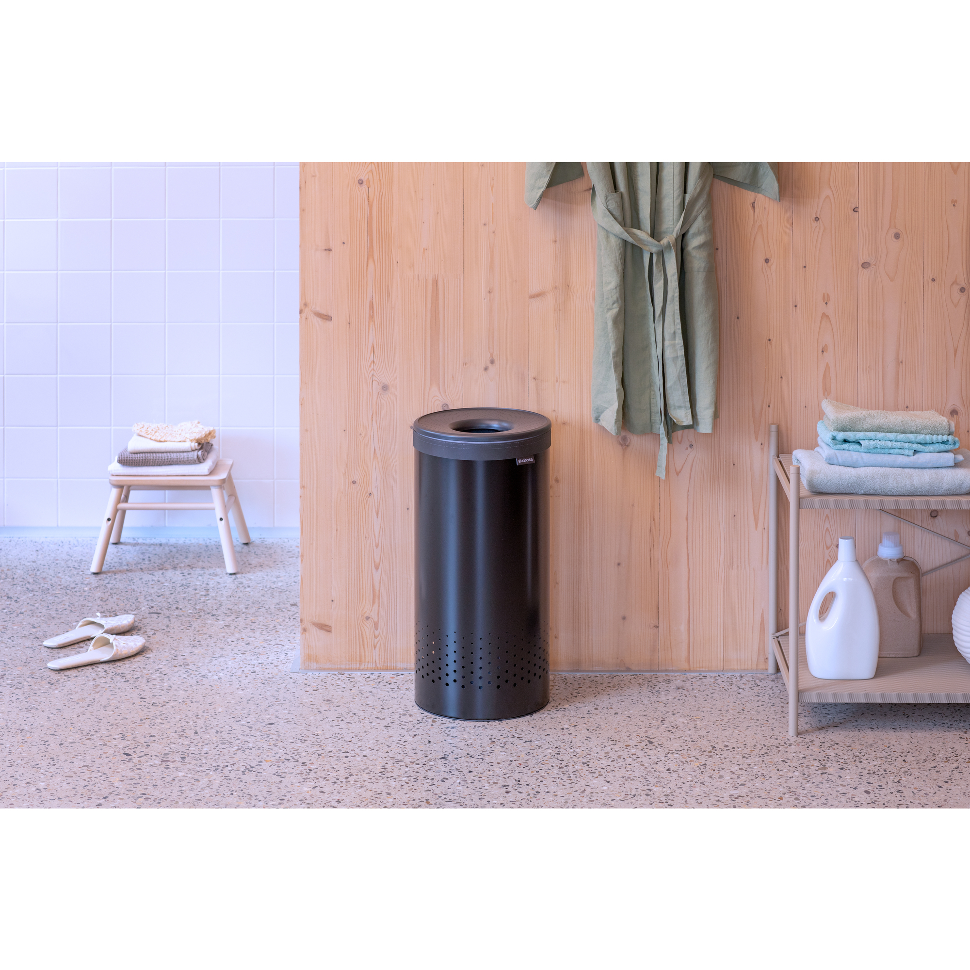 Brabantia kosz na bieliznę i pranie 35 l czarny 242342 - Wysyłka w 24h