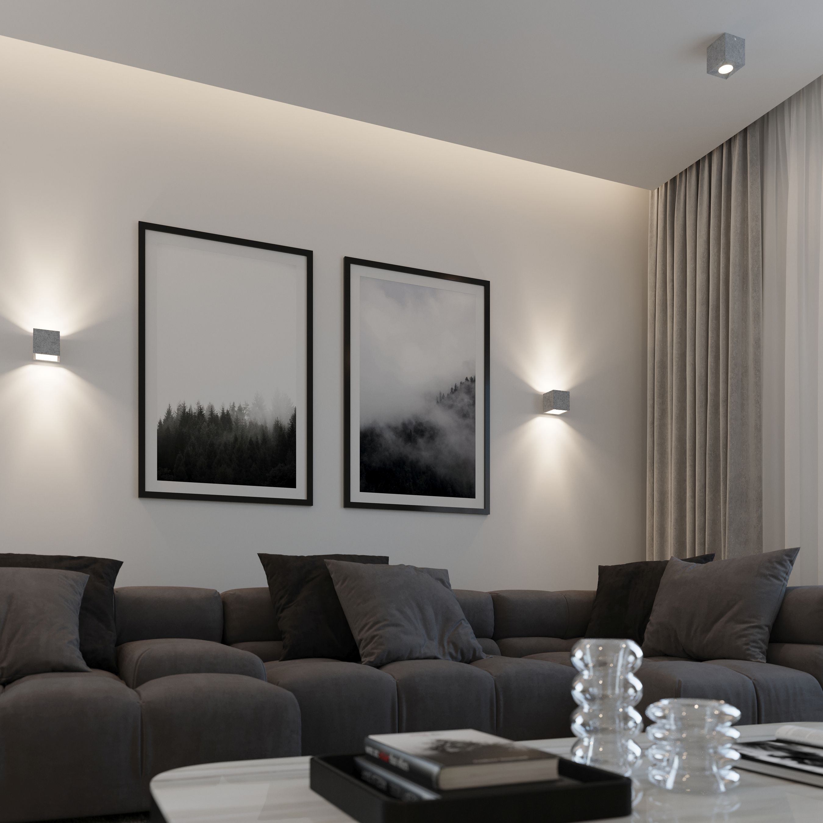 Sollux Lighting Orbis kinkiet 1x4.5W szary SL.0487