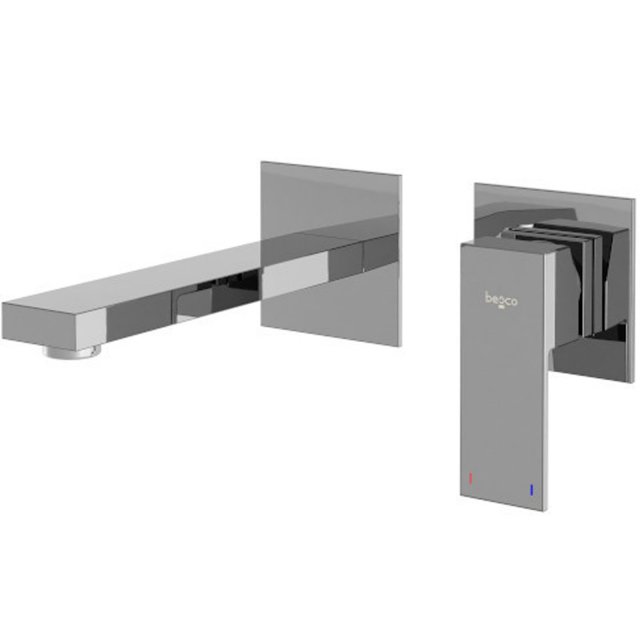 BESCO Zestaw baterii podtynkowych umywalkowych MODERN / VARIUM chrom