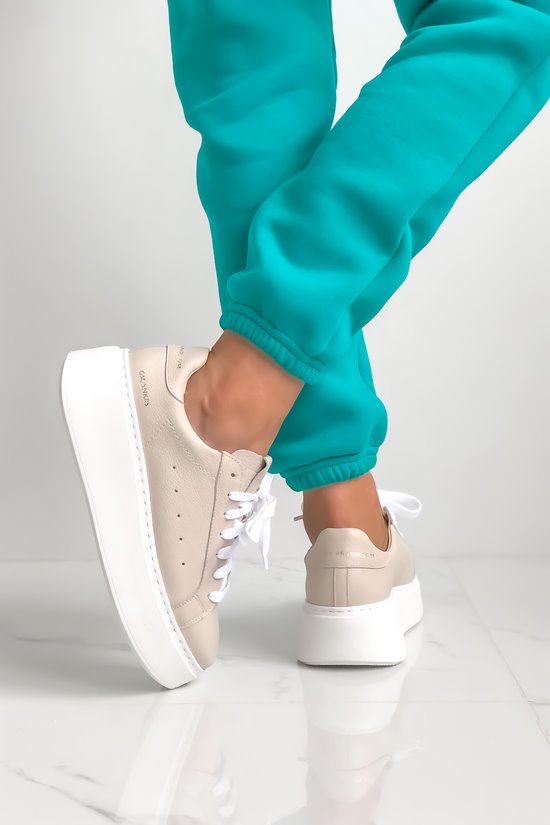 Sneakersy SN41 - 1 Beż groch dostępne od ręki