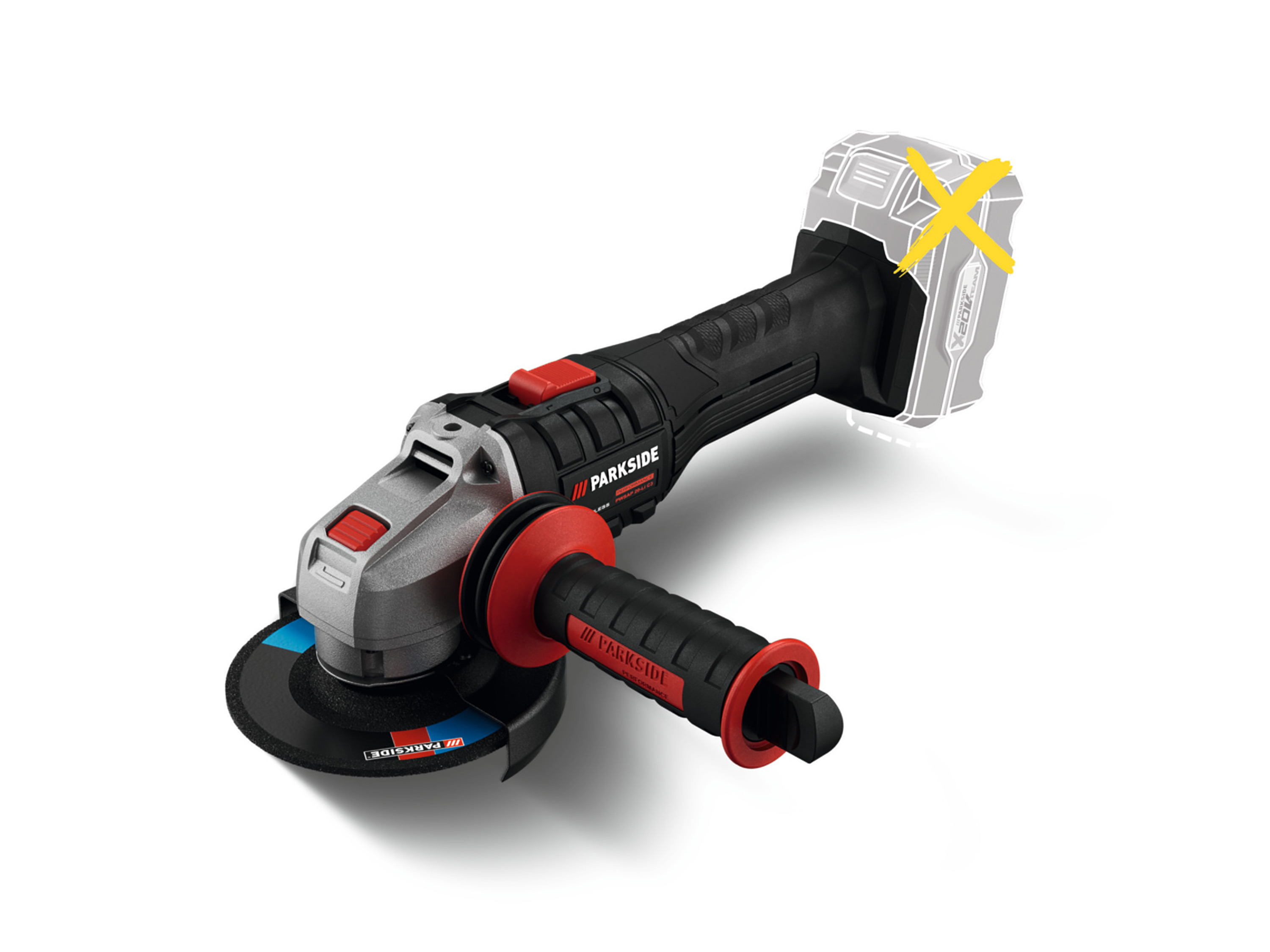 Parkside Performance Akumulatorowa szlifierka kątowa 20 V, Pwsap 20 Li C3 bez akumulatora i ładowarki