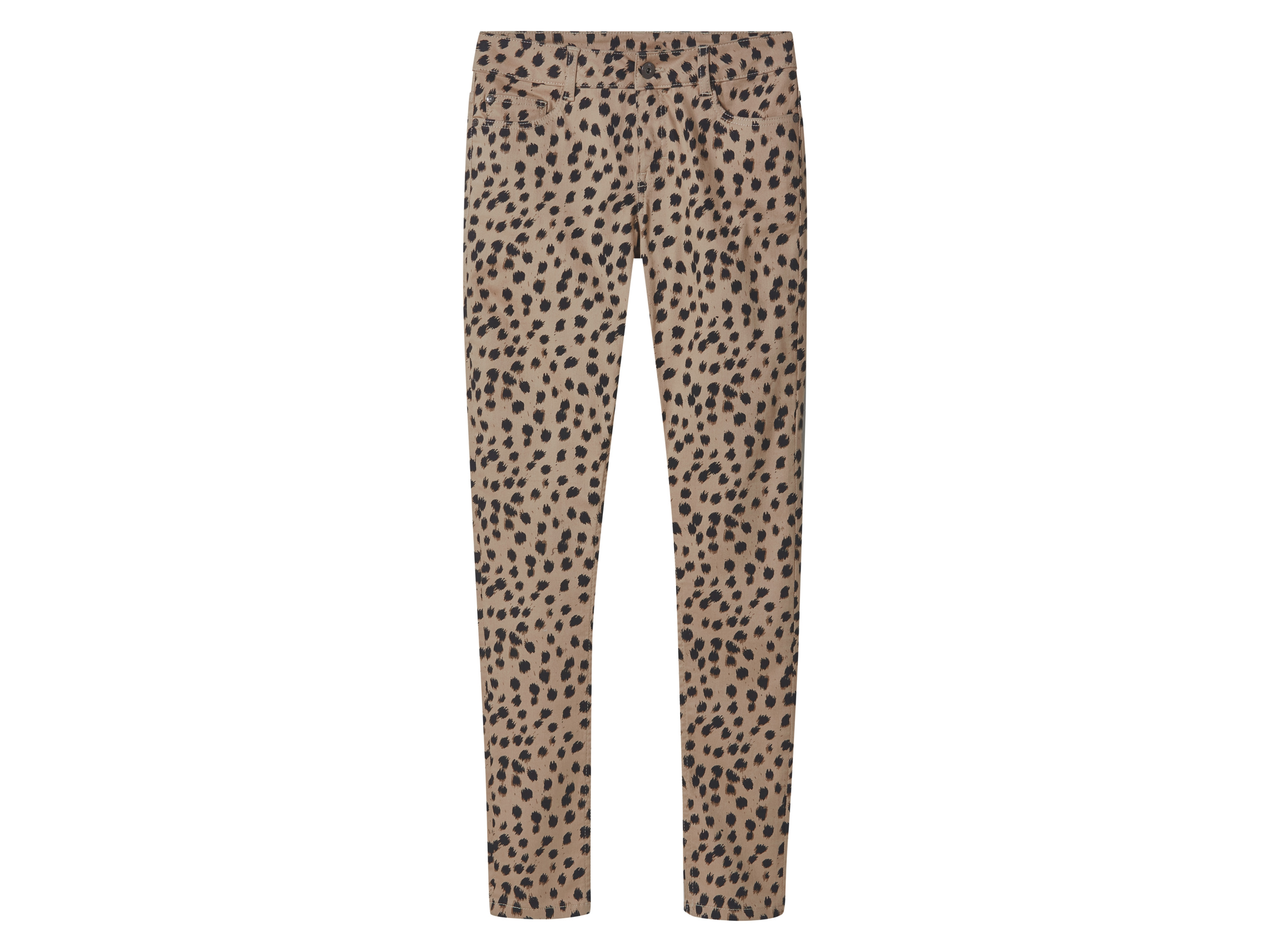esmara Jeansy damskie skinny fit Krótka nogawka, Panterka, 34