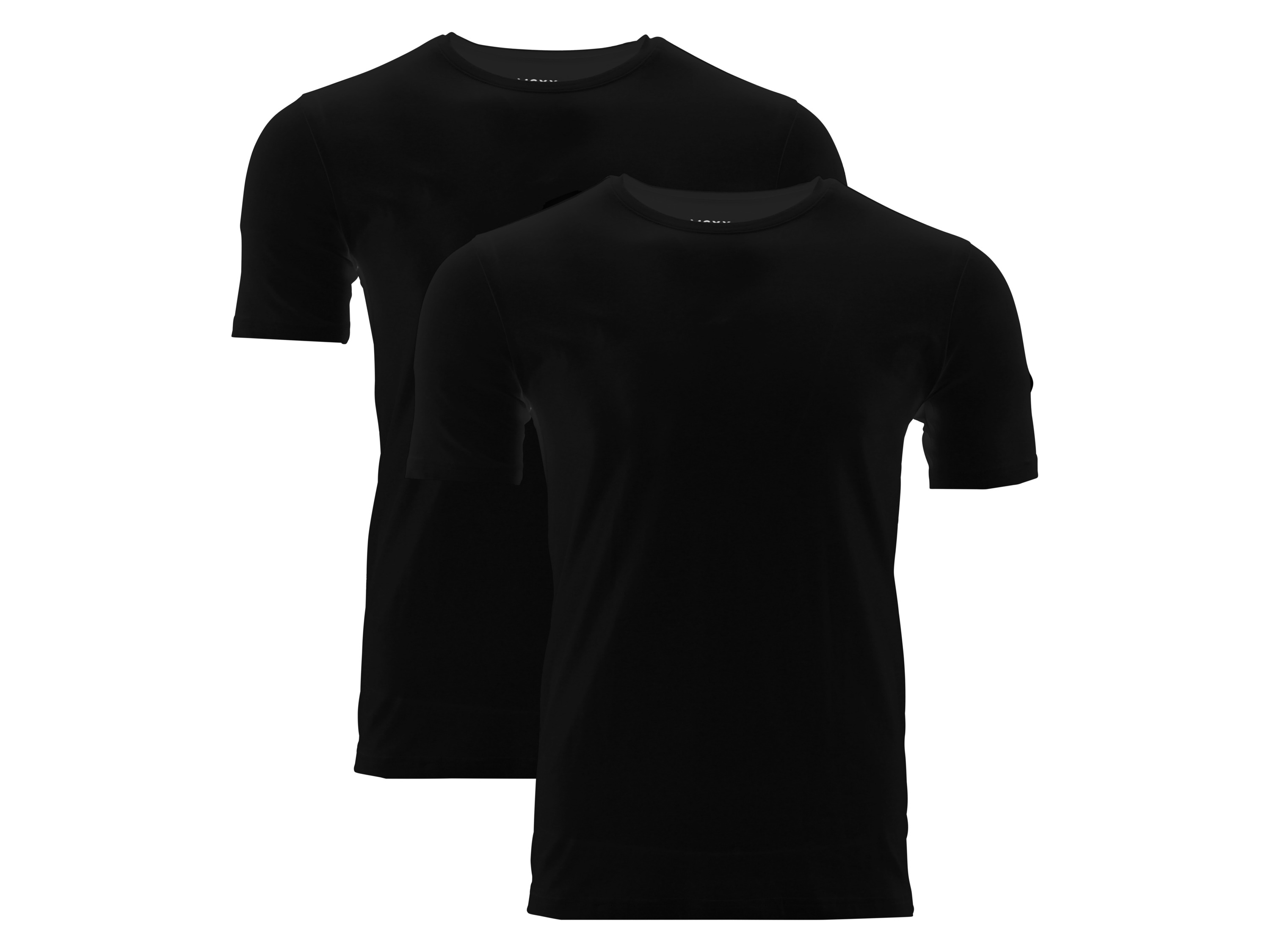 Mexx T-shirty męskie z bawełną, 2 sztuki Dekolt okrągły, Czarny, S