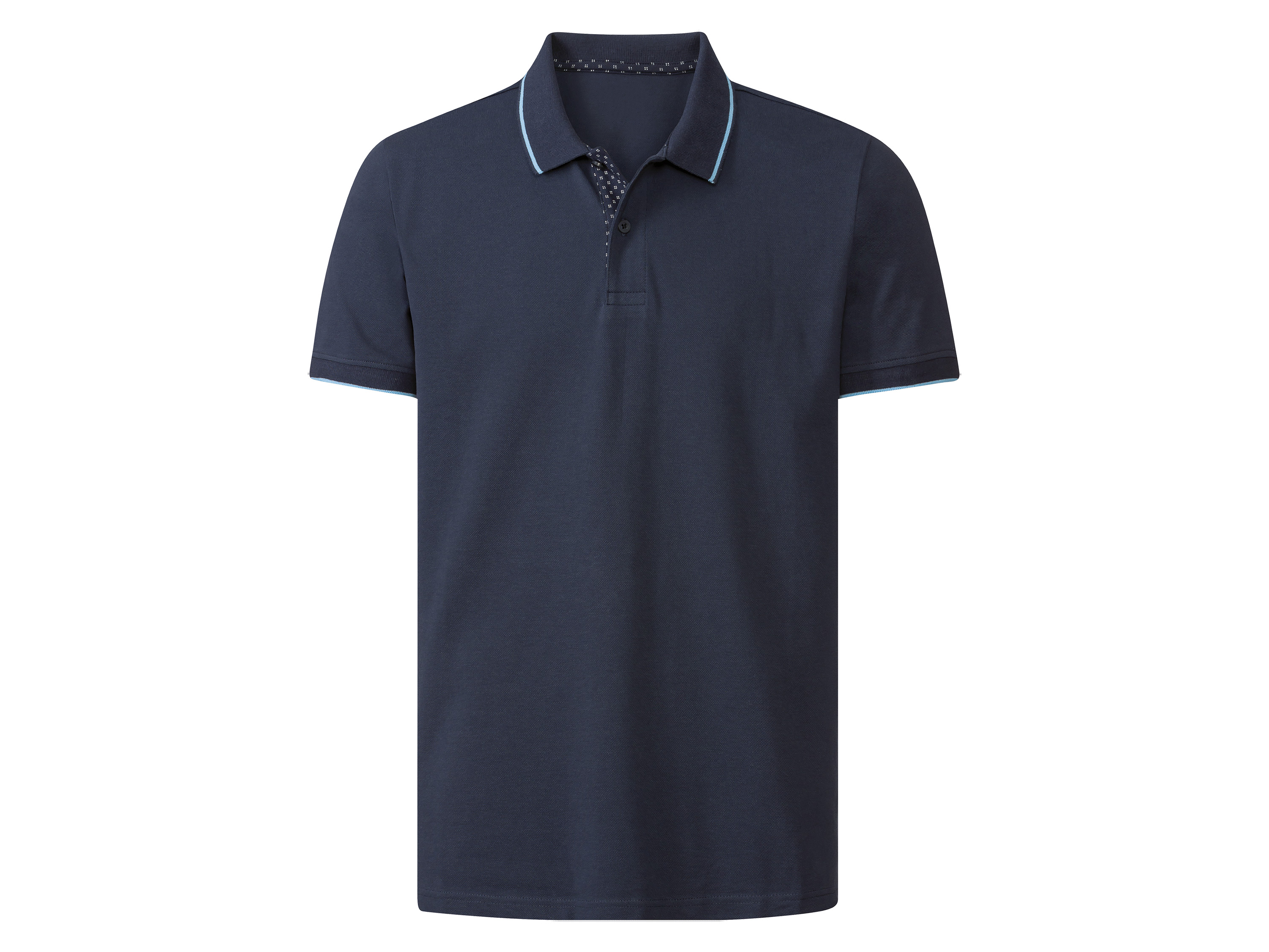 Livergy Koszulka polo męska z bawełny, slim fit XL 56/58, Granatowy