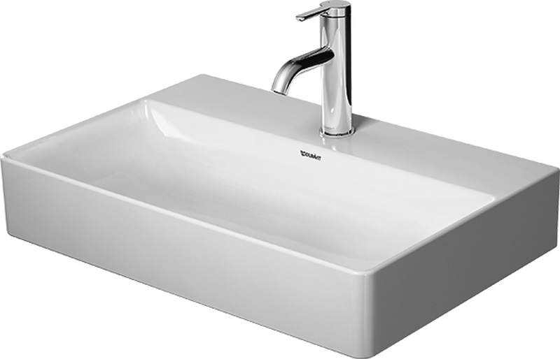 Darmowa Dostawa - Umywalka 60x40 cm prostokątna ścienna-meblowa biała Duravit DuraSquare 2356600041
