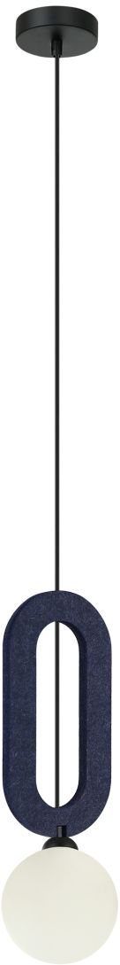 Darmowa Dostawa - Lampa wisząca 1x25 W niebieska Italux Masso PND598391BLU