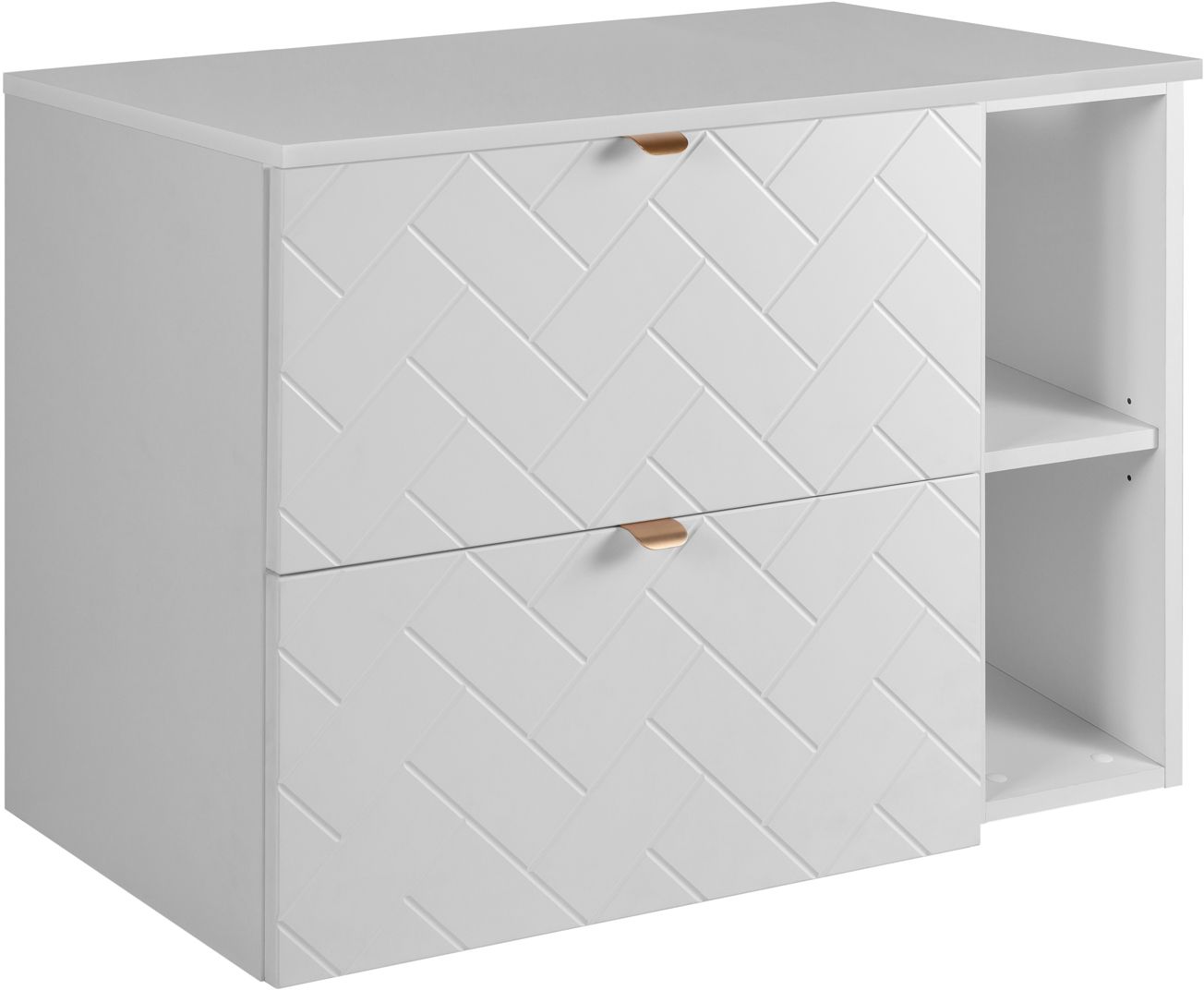 Darmowa Dostawa - Zestaw mebli łazienkowych 100x46x62.3 cm podumywalkowa wisząca biała Rodan Trend abset10907