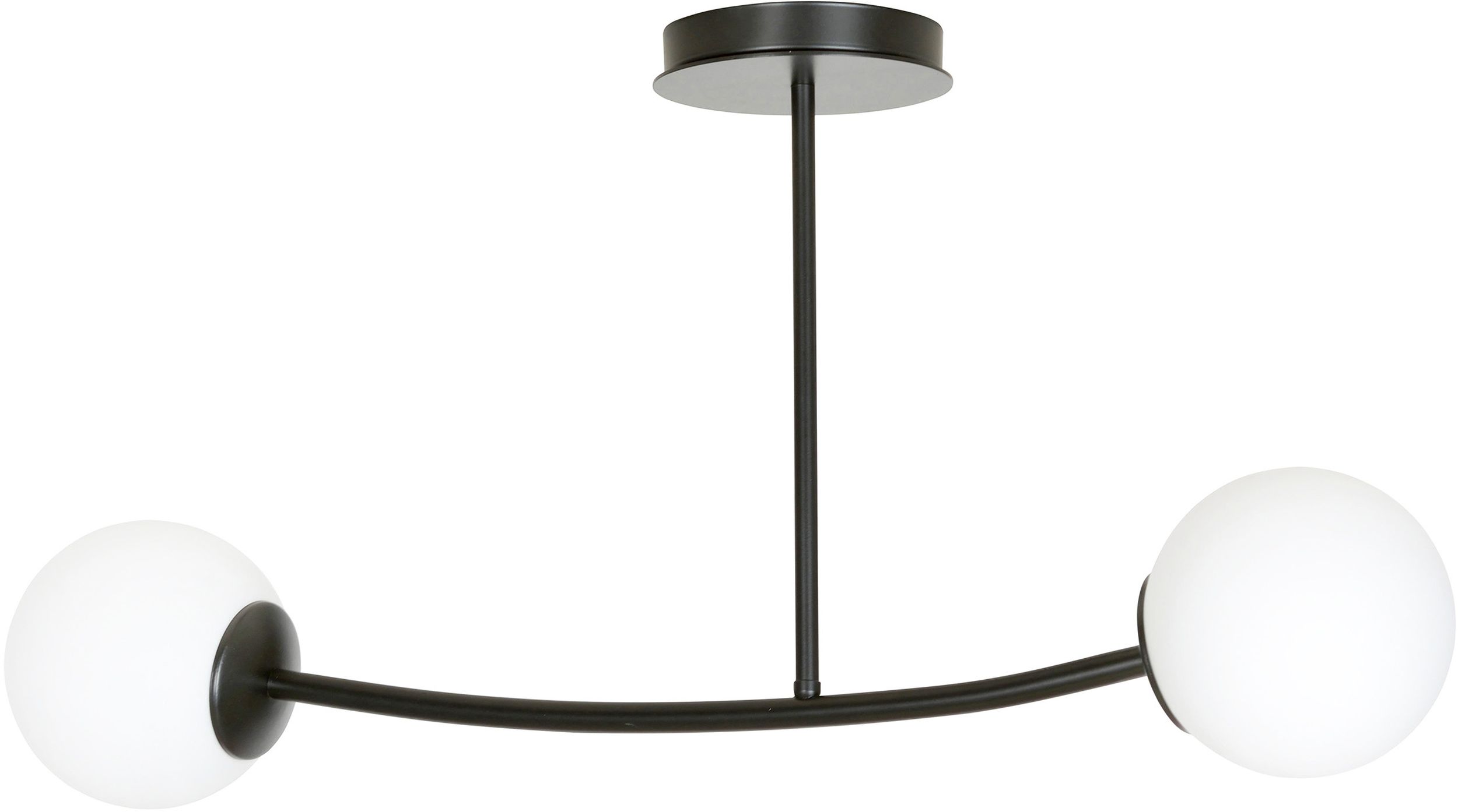 Darmowa Dostawa - Lampa podsufitowa 2x10 W czarna-mleczny Emibig Halldor 10242