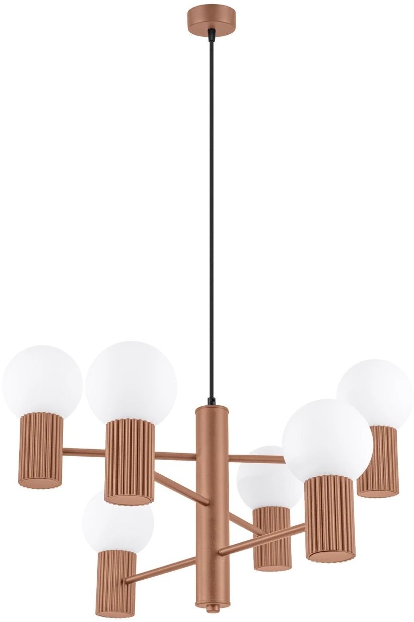 Darmowa Dostawa - Lampa wisząca 6x8 W Sollux Lighting Halo SL1834