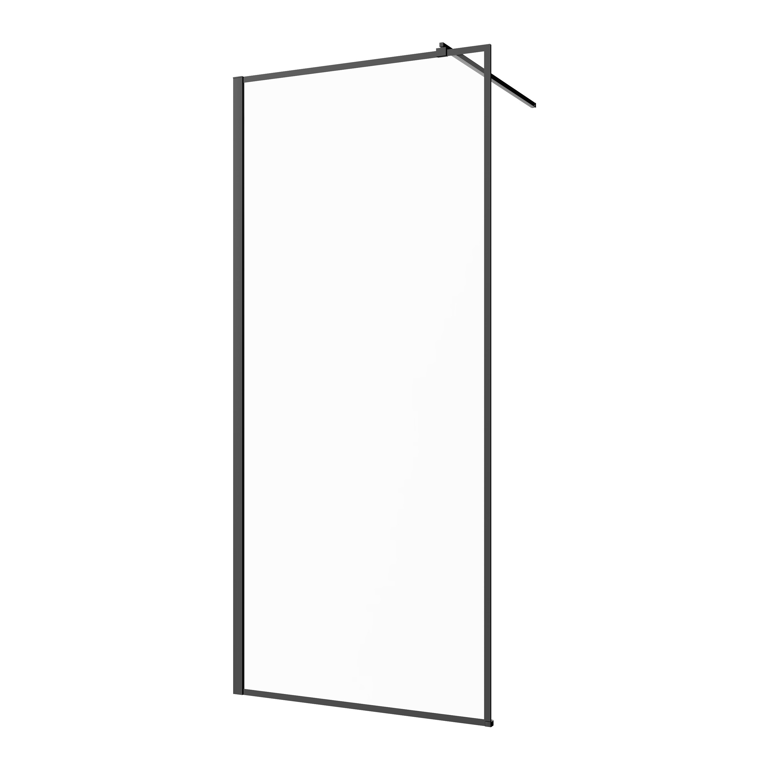 Darmowa Dostawa - Ścianka prysznicowa walk-in 80 cm czarny półmat/szkło przezroczyste Invena AK32188