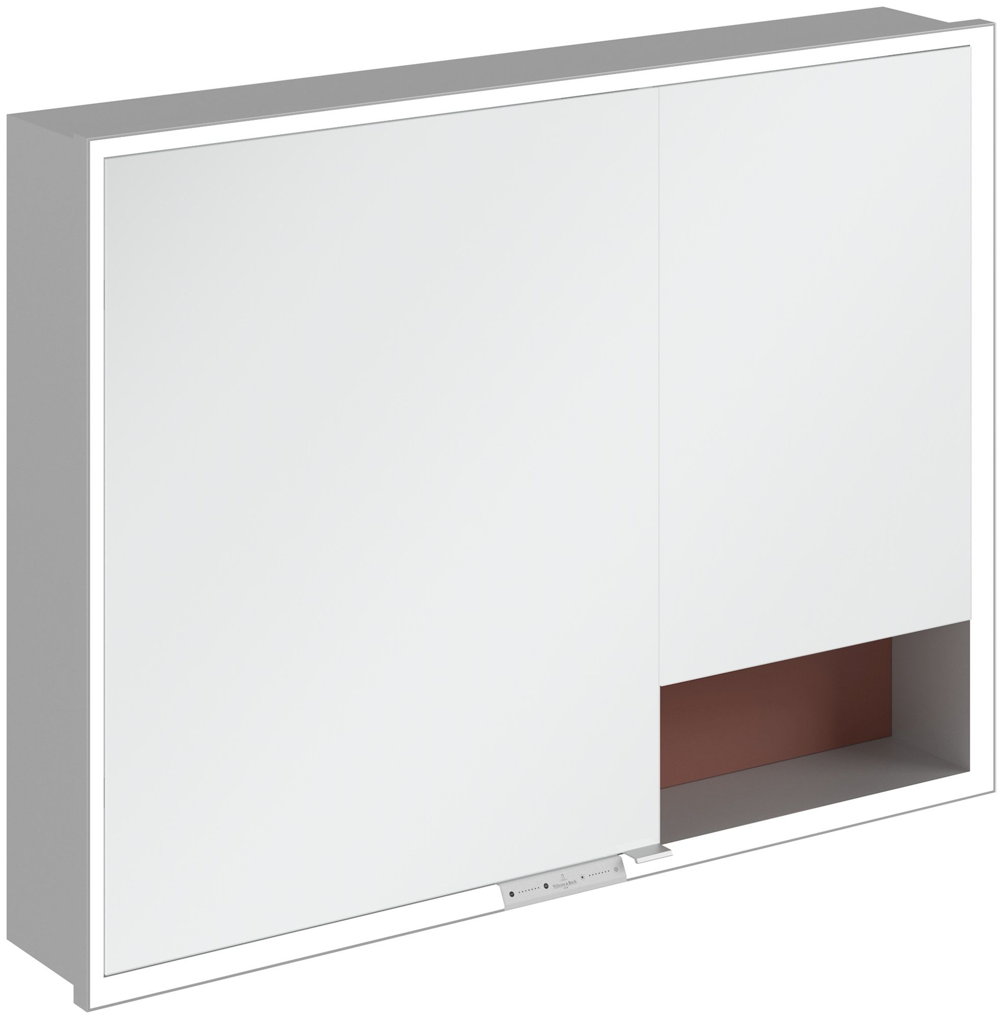 Darmowa Dostawa - Szafka 100x16.8x75 cm z lustrem czerwona Villeroy & Boch My View+ A48210AH