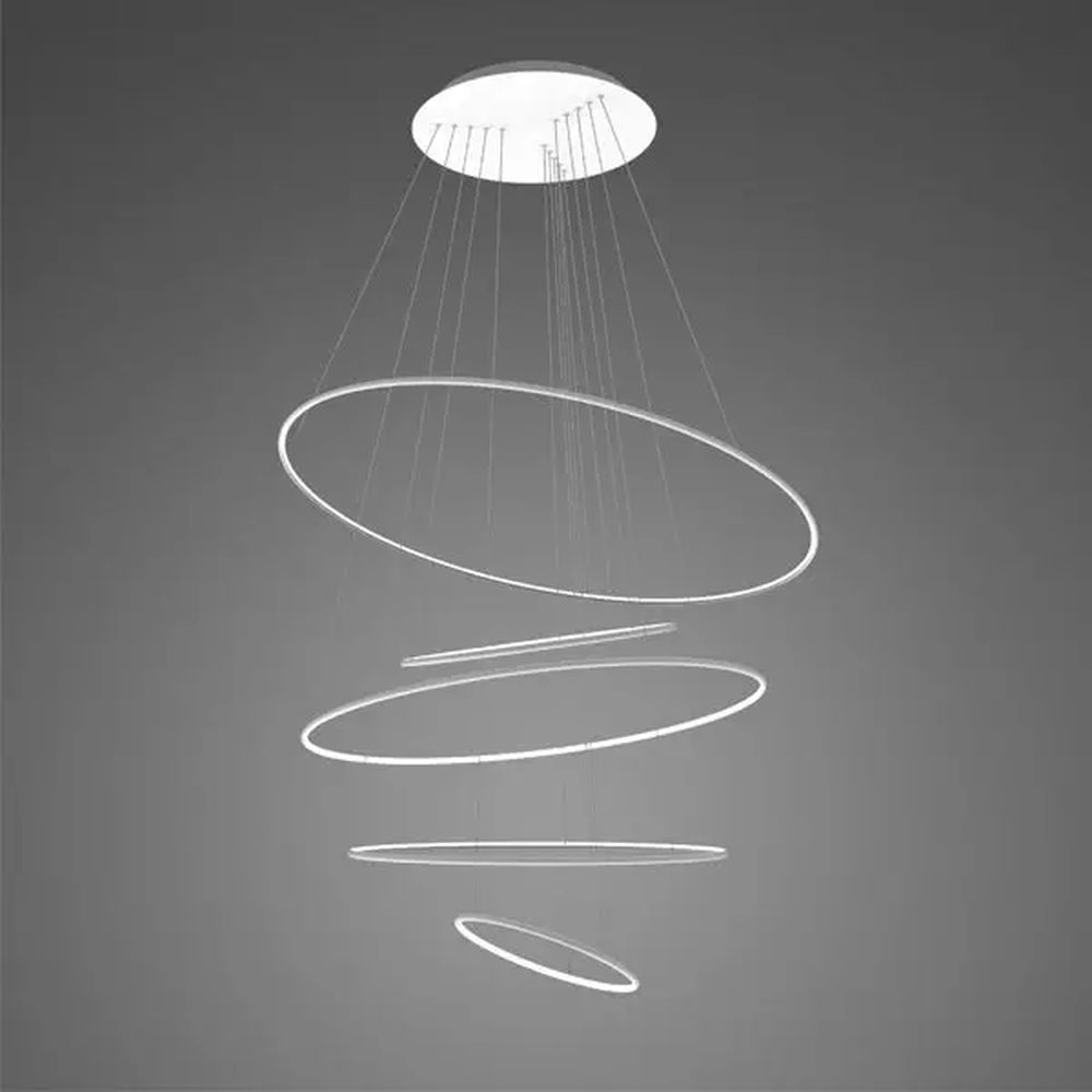 Darmowa Dostawa - Lampa wisząca 5x192 W biała Altavola Design Ledowe Okręgi LA085P150in4kwhitedimm
