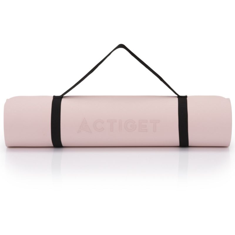 Mata Actiget do jogi, ćwiczeń fitness antypoślizgowa 183x61 cm materac do pilates, jasny róż 1 szt.