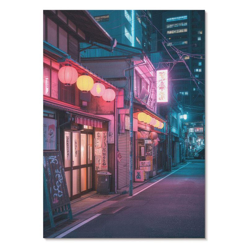 Nowoczesny Plakat na Płótnie Tulup 29,7x42 cm (A3) Nocne miasto Do sypialni, salonu, biura 1 szt.