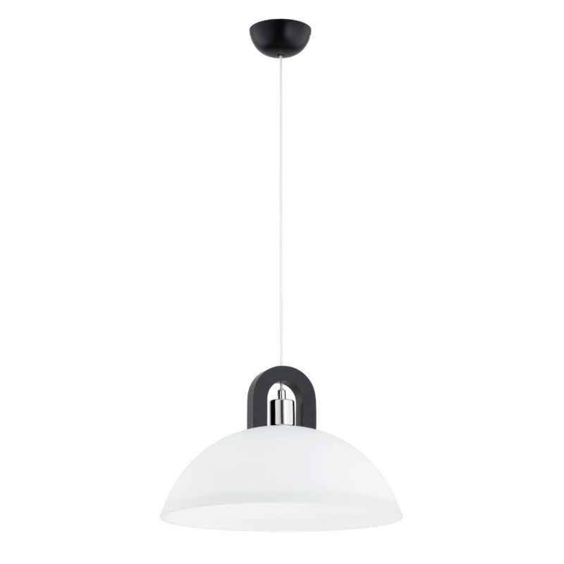 Lampa wisząca Alfa Migot 3782 ciemne drewno-biała-chromowana do kuchni 1xE27 x 15W 1 szt.