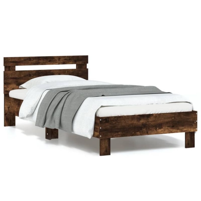 Łóżko drewniane WaszeMeble 90x190 cm brązowe WM-838747 1 szt.