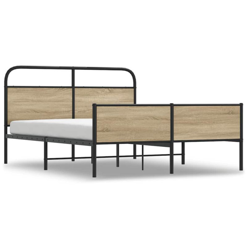 Łóżko metalowe WaszeMeble 180x200 cm dąb WM-3318674 1 szt.