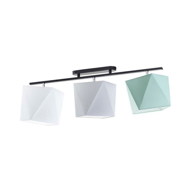 Lampa Volta Light Factory żyrandol plafon sufitowa z abażurami diament Biały, jasny szary, miętowy BELARUS P3 1szt.