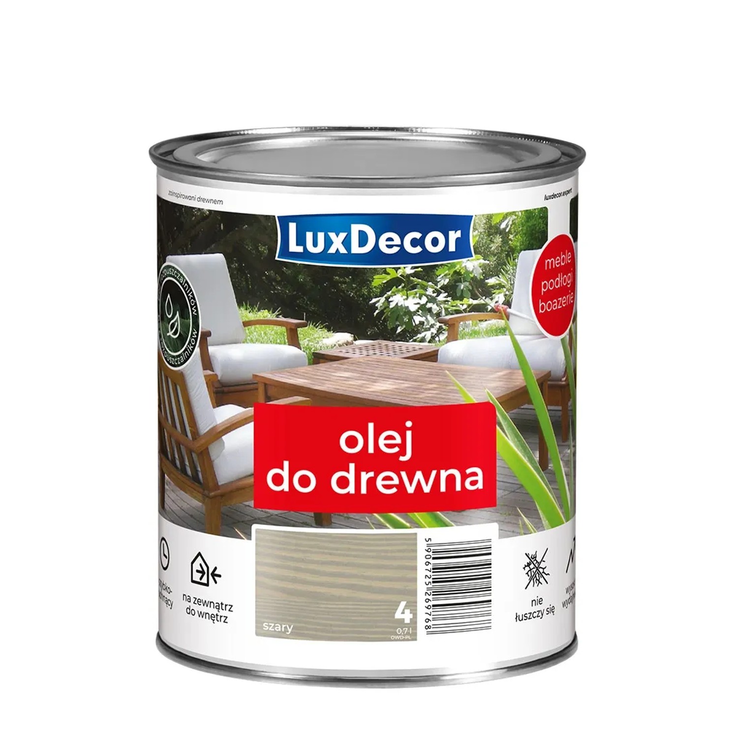 LuxDecor Olej do drewna szary 0,7L