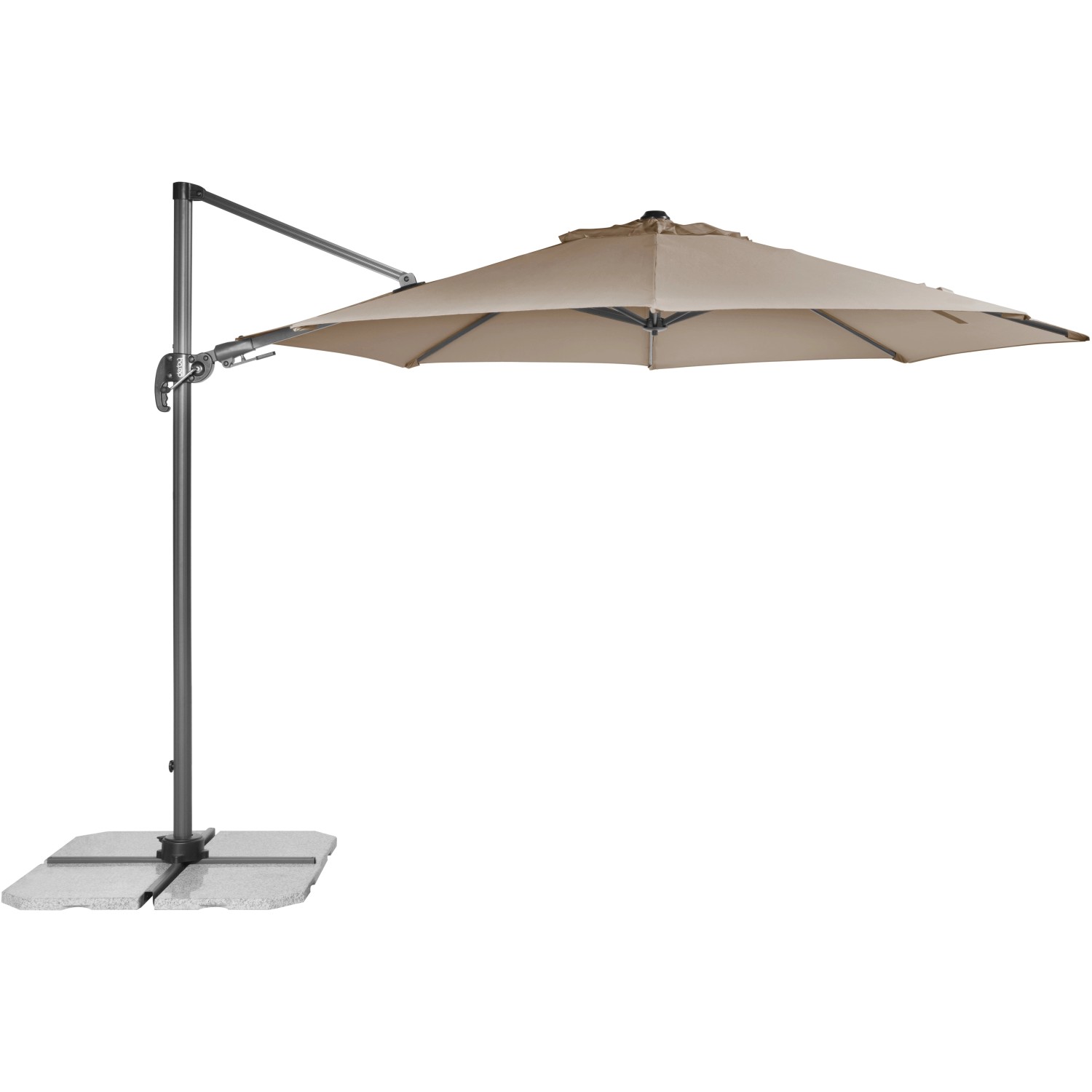 Parasol ogrodowy RAVENNA beżowy - śr. 330 cm