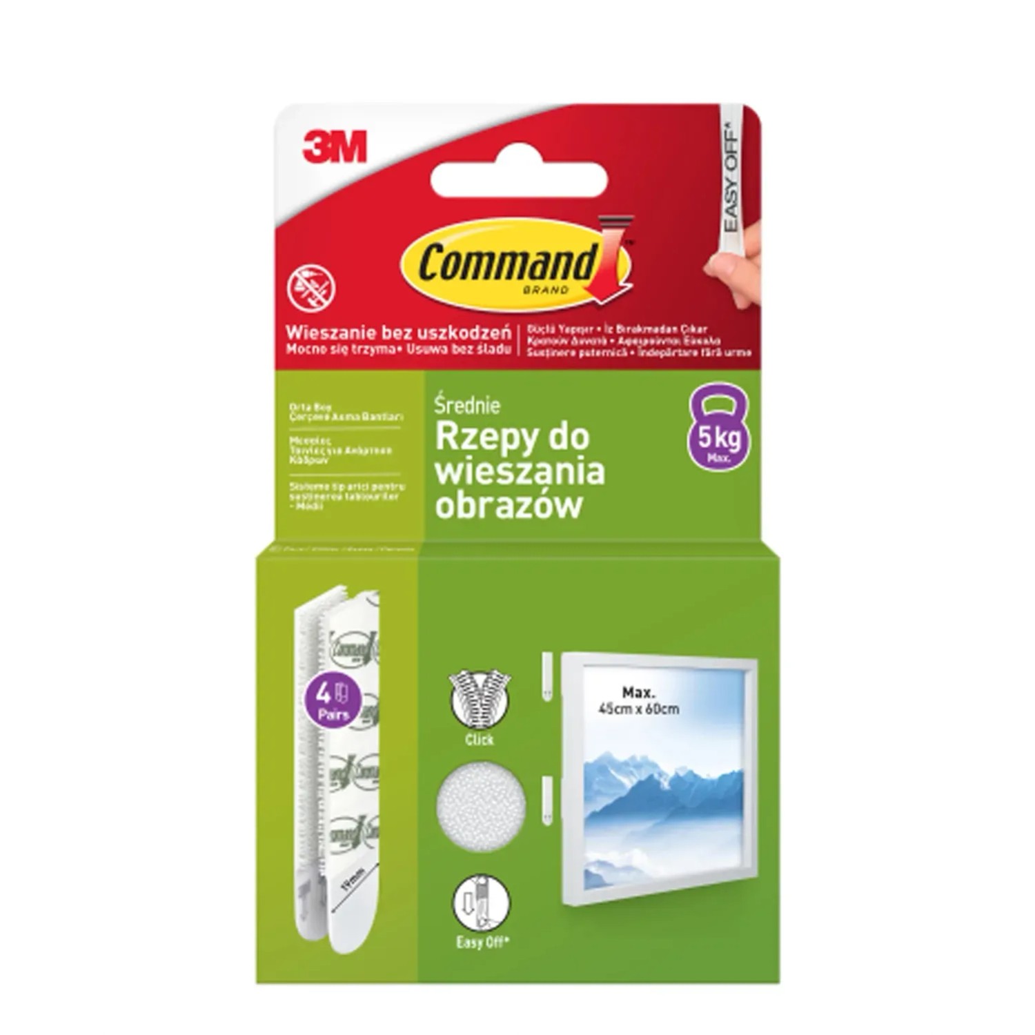 3M Command Rzepy do obrazów do 5 kg