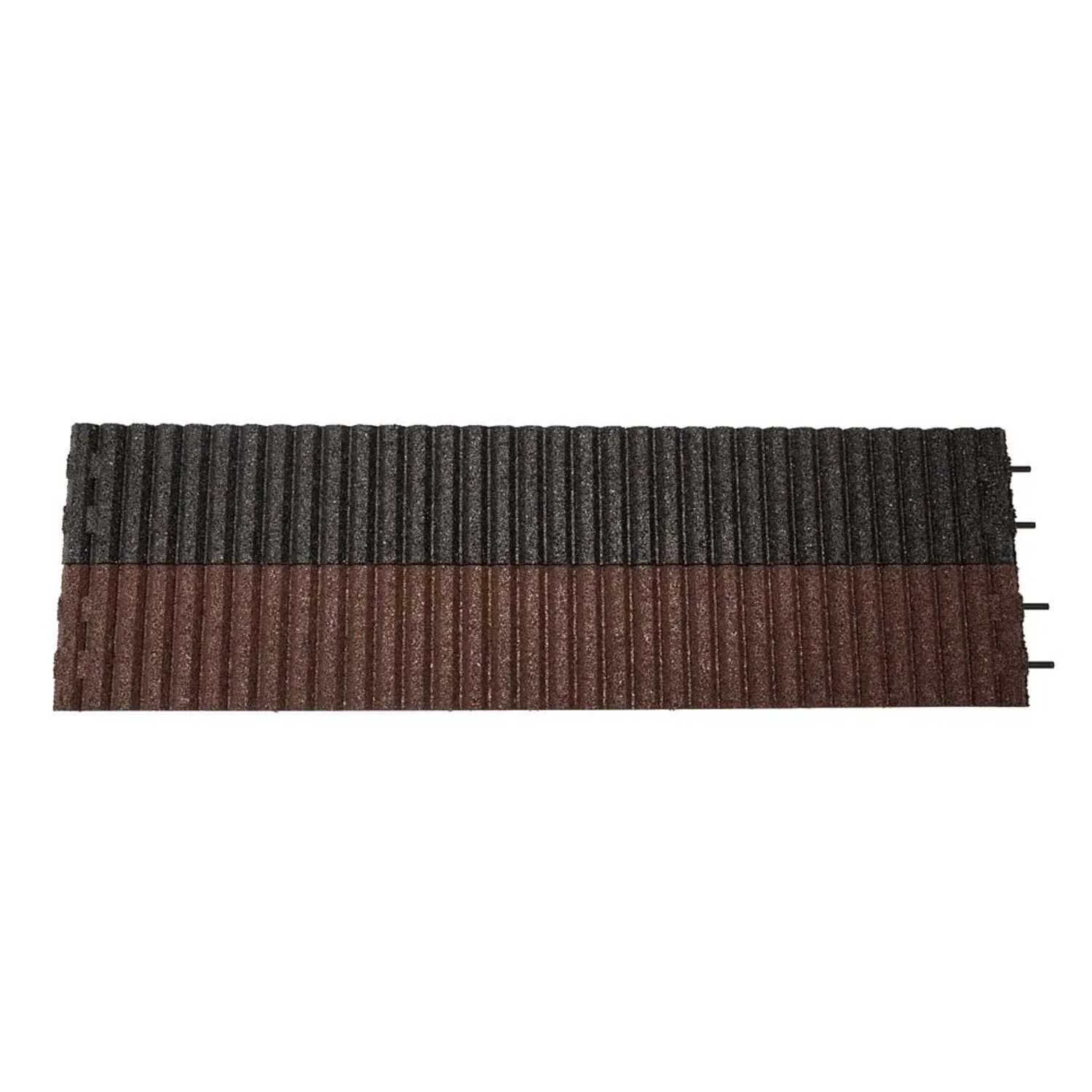 Palisada gumowa brązowa - 15 x 100 x 3 cm