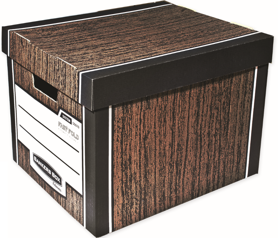 Pudło archiwizacyjne Fellowes Woodgrain, 340x295x405mm, 2 sztuki, brązowy