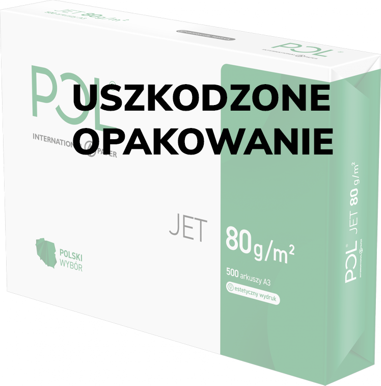 Outlet: Papier ksero ekologiczny Poljet, A3, 80g/m2, 500 arkuszy, biały