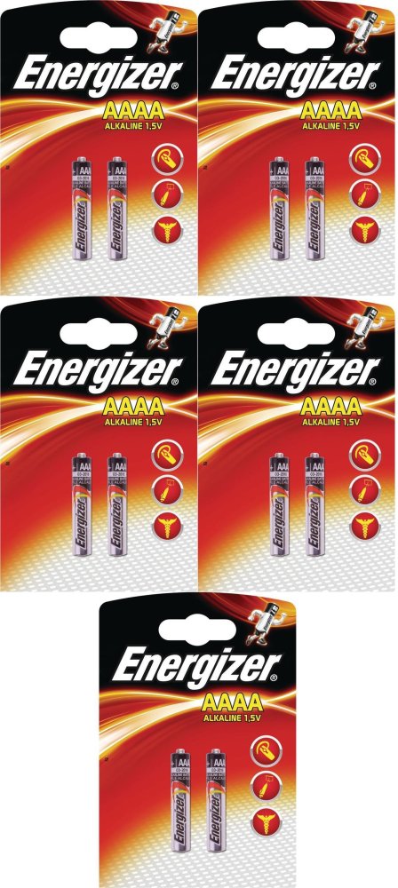 5x Bateria alkaliczna Energizer AAAA E96, 2 sztuki