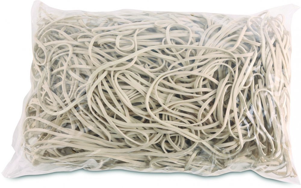 Gumki recepturki Office Products, 130mm, 1kg, biały