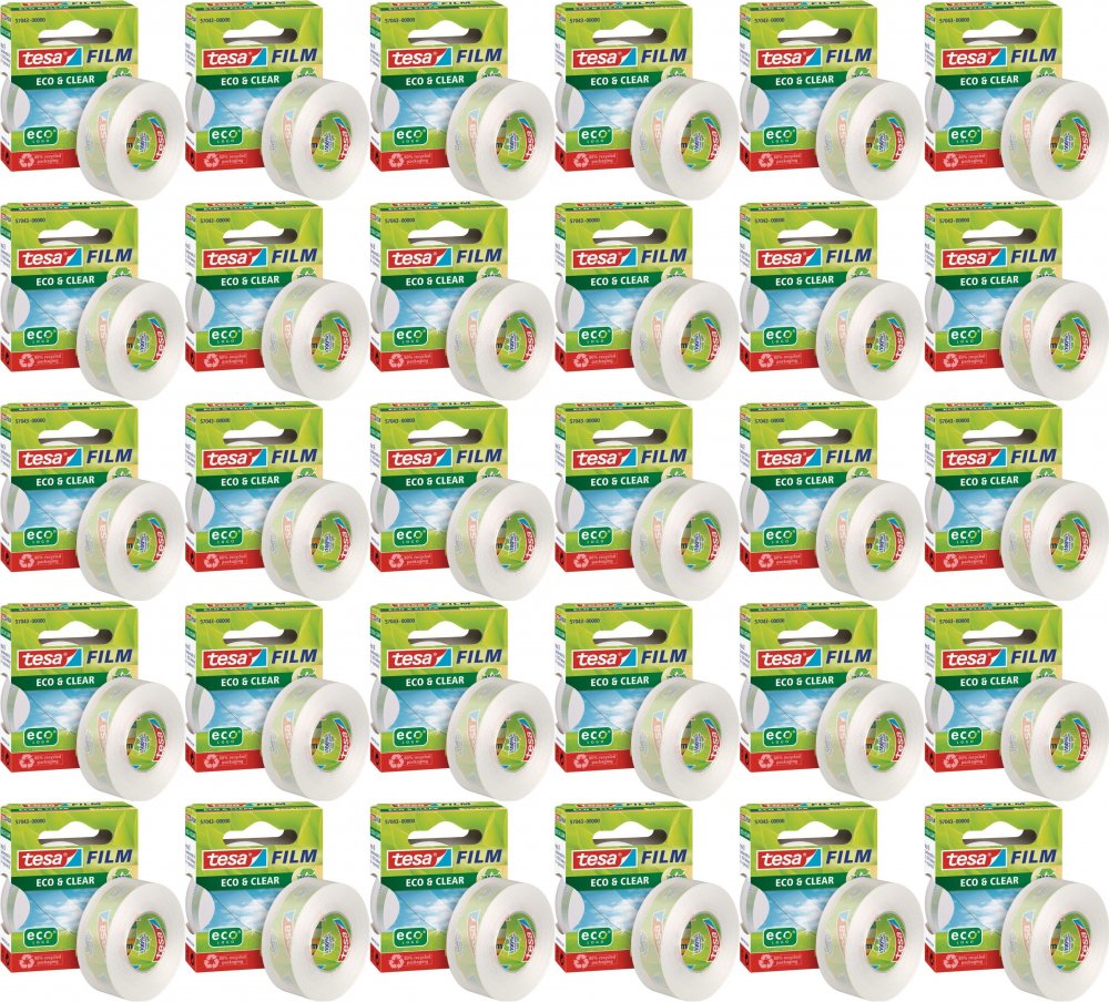 50x Taśma klejąca Tesa Eco&Clear, 33mx19mm, przezroczysty