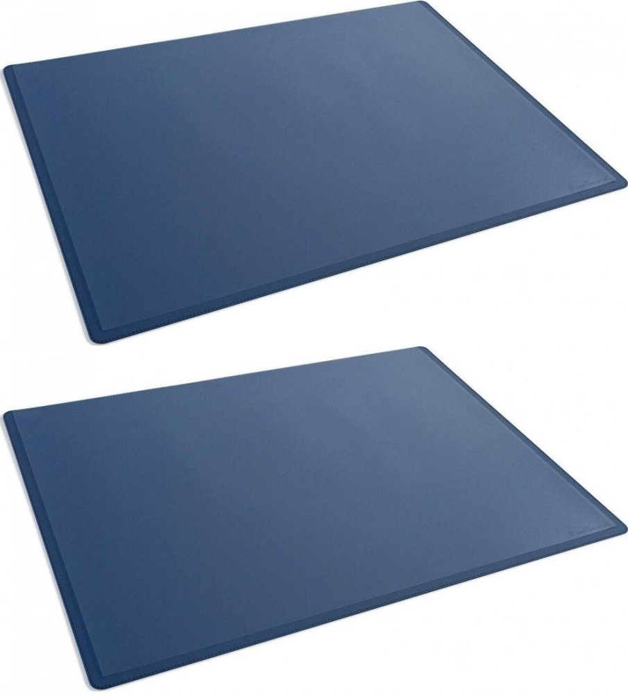 2x Podkład na biurko Durable, 530x400m, z zakładką, granatowy