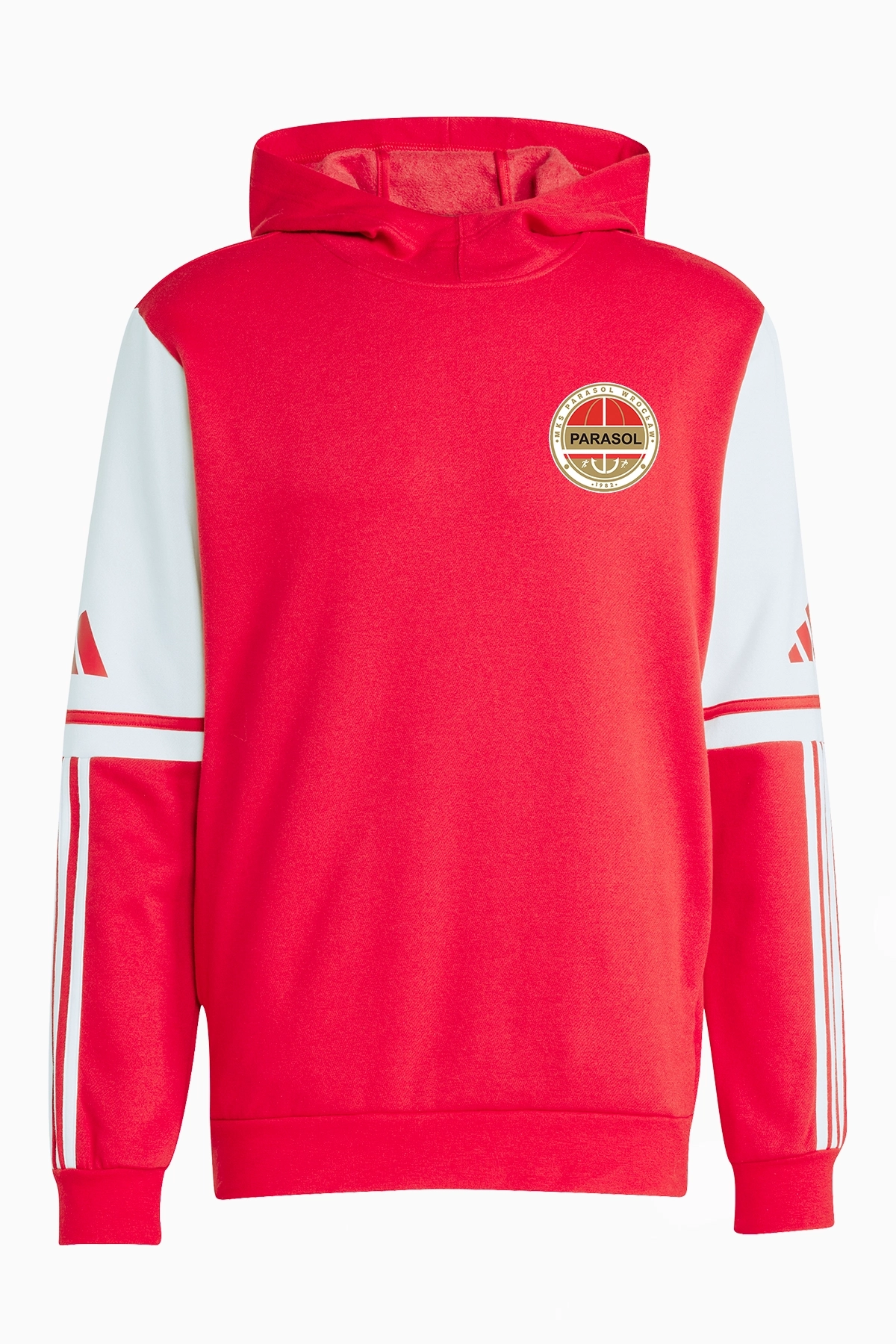 Bluza z kapturem adidas Parasol Wrocław 25/26 Sweat Junior - Czerwony