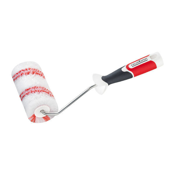 Wałek 12cm z czerwonym paskiem z rączką 27,5cm Color Expert