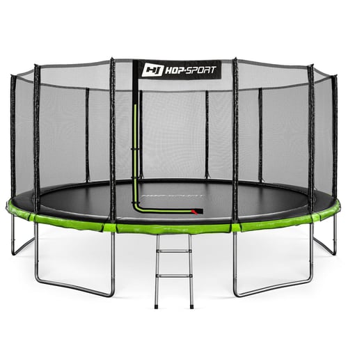 Trampoline de jardin 16FT - 488 cm - Filet extérieur Noir/Vert