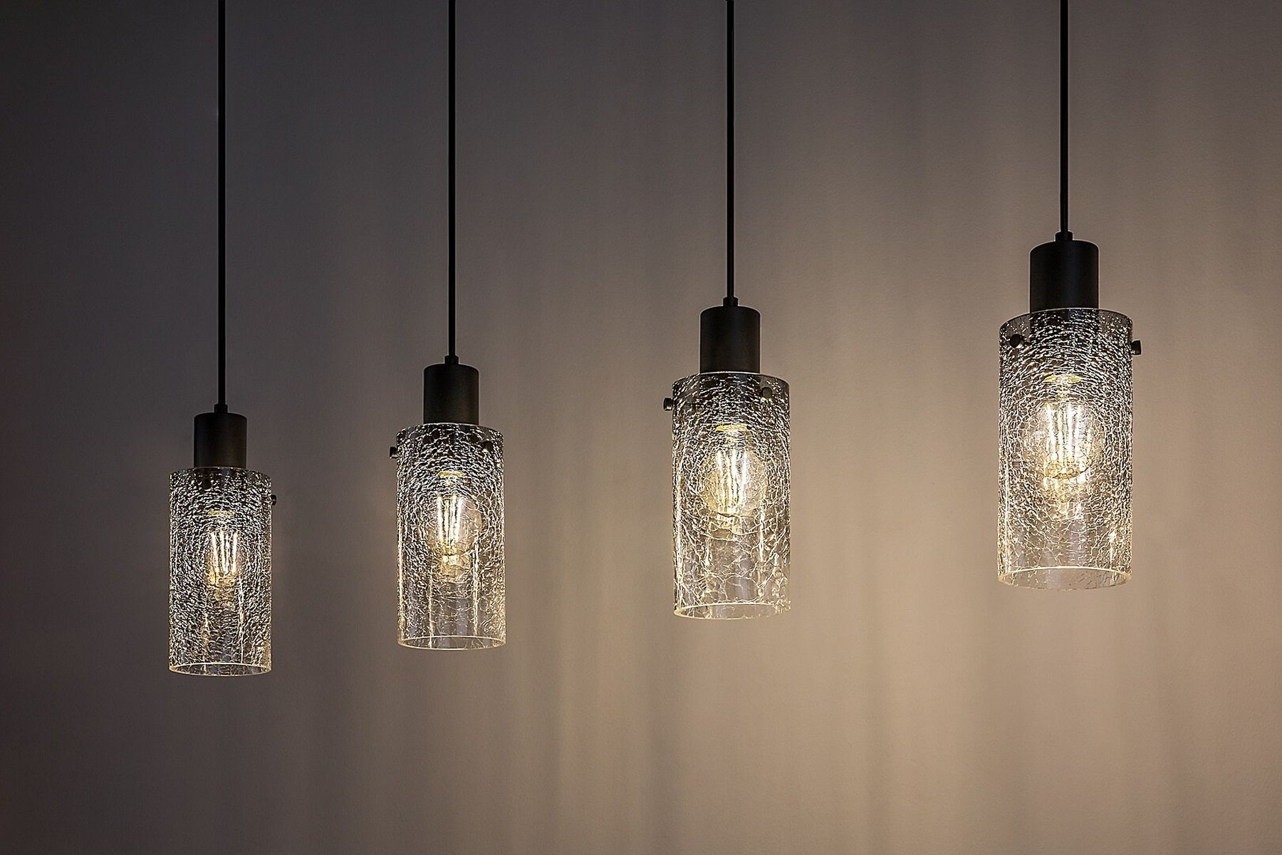 Rabalux Fumea lampa wisząca 4x60 W czarna-przydymiona 72039