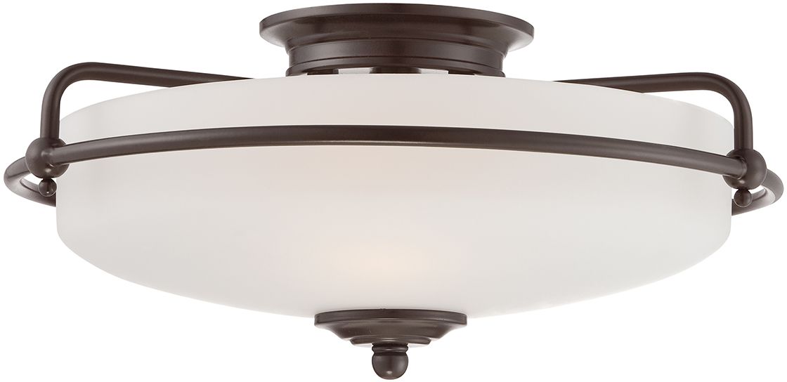Elstead Lighting Griffin lampa podsufitowa 3x60 W brąz palladiański QZ-GRIFFIN-F-PN