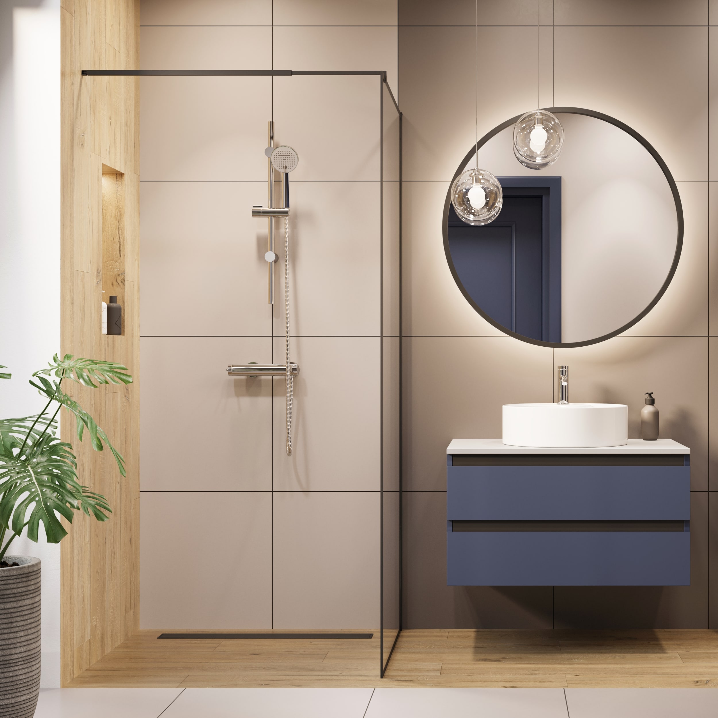 Invena Kalitea bateria umywalkowa stojąca chrom BU-72-001