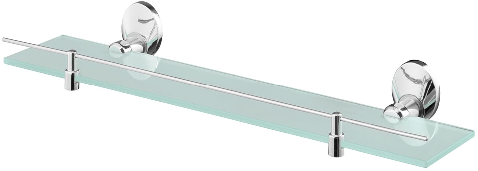 Bisk Emotion półka pod lustro chrom/szkło mrożone 03102 - Wysyłka w 24h