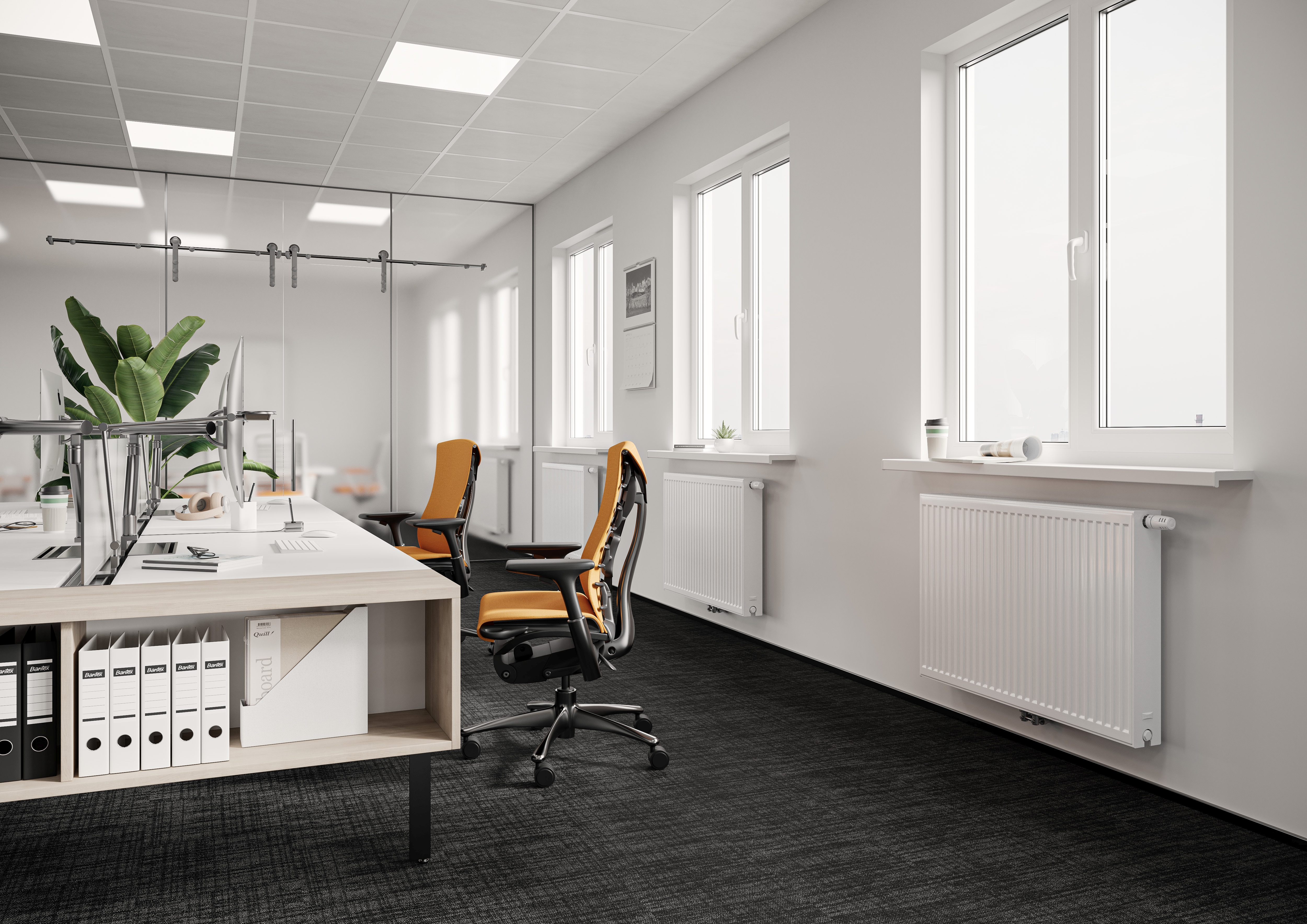 Purmo Flex grzejnik płytowy 30x120 cm podłączenie dolne biały CVF11 300x1200