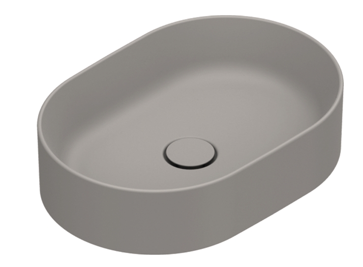 Catalano Zero umywalka 50x35 cm owalna nablatowa satin tortora 0122500032